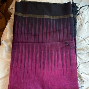 Dark pink and black blend sari